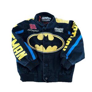 JH Design Batman Racing Black Jacket Coat DC Comics Kids Youth Size 4T